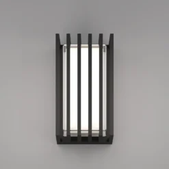 Aplique LED para exterior Genovese, negro, altura 24 cm, metal