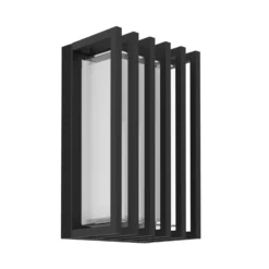 Aplique LED para exterior Genovese, negro, altura 24 cm, metal