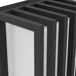 Aplique LED para exterior Genovese, negro, altura 24 cm, metal
