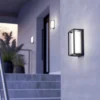 Aplique LED para exterior GENOVESE de EGLO, negro, 24 cm, IP65, CCT
