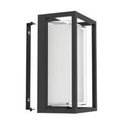 Aplique LED para exterior GENOVESE de EGLO, negro, 24 cm, IP65, CCT