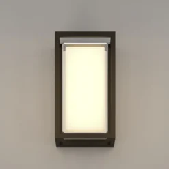 Aplique LED para exterior GENOVESE de EGLO, negro, 24 cm, IP65, CCT
