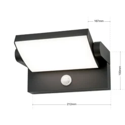 Aplique LED para exterior Ginger, sensor, antracita, IP54
