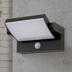 Aplique LED para exterior Ginger, sensor, antracita, IP54
