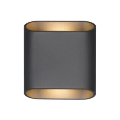 Aplique LED para exterior, grafito, up & down, CCT, atenuable, aluminio