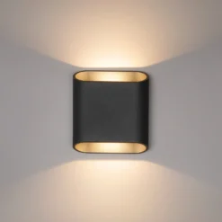 Aplique LED para exterior, grafito, up & down, CCT, atenuable, aluminio