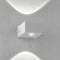 Aplique LED para exterior Helsinki, plata