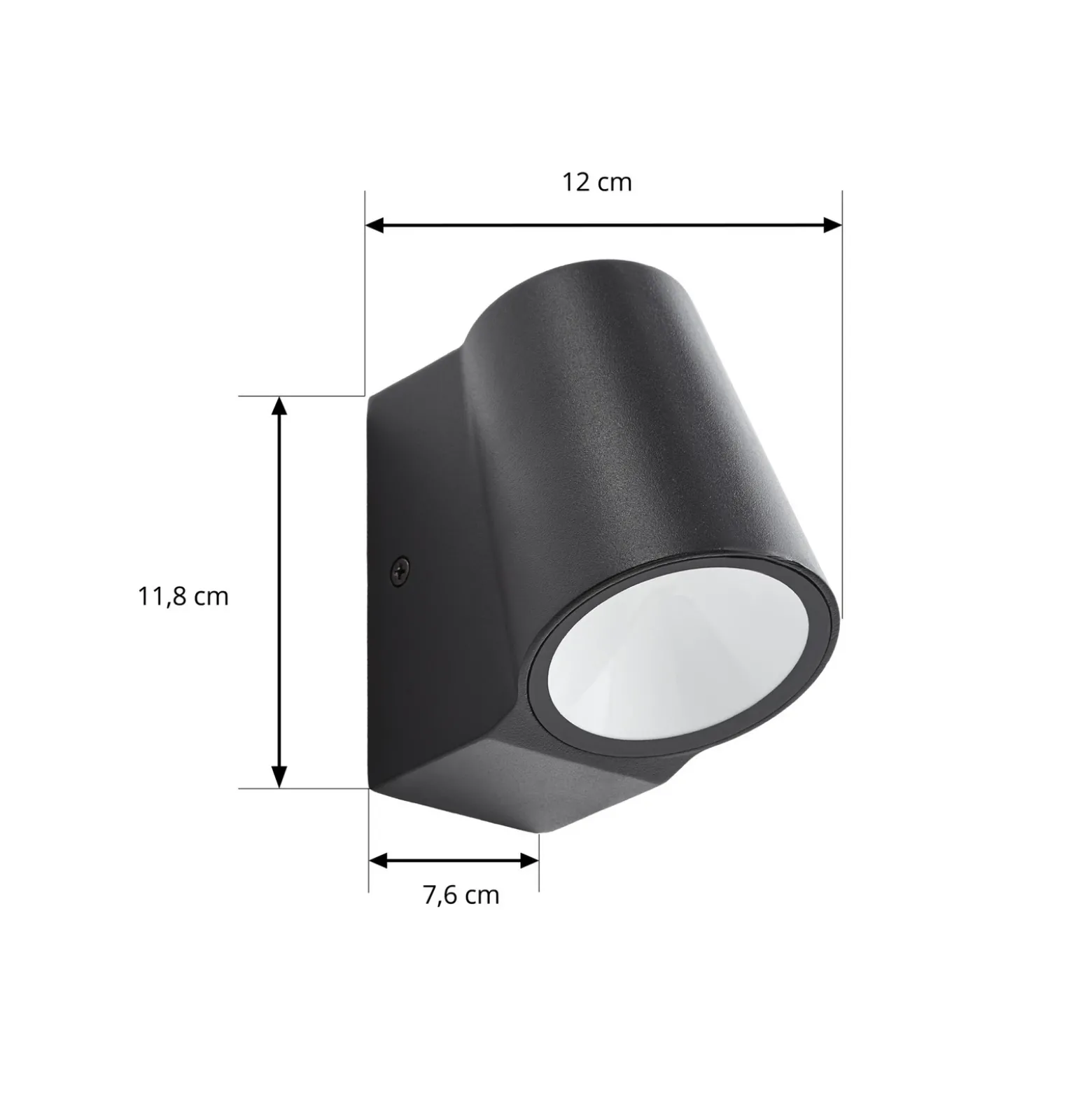 Aplique LED para exterior Illuvia de Lindby, negro mate, IP54