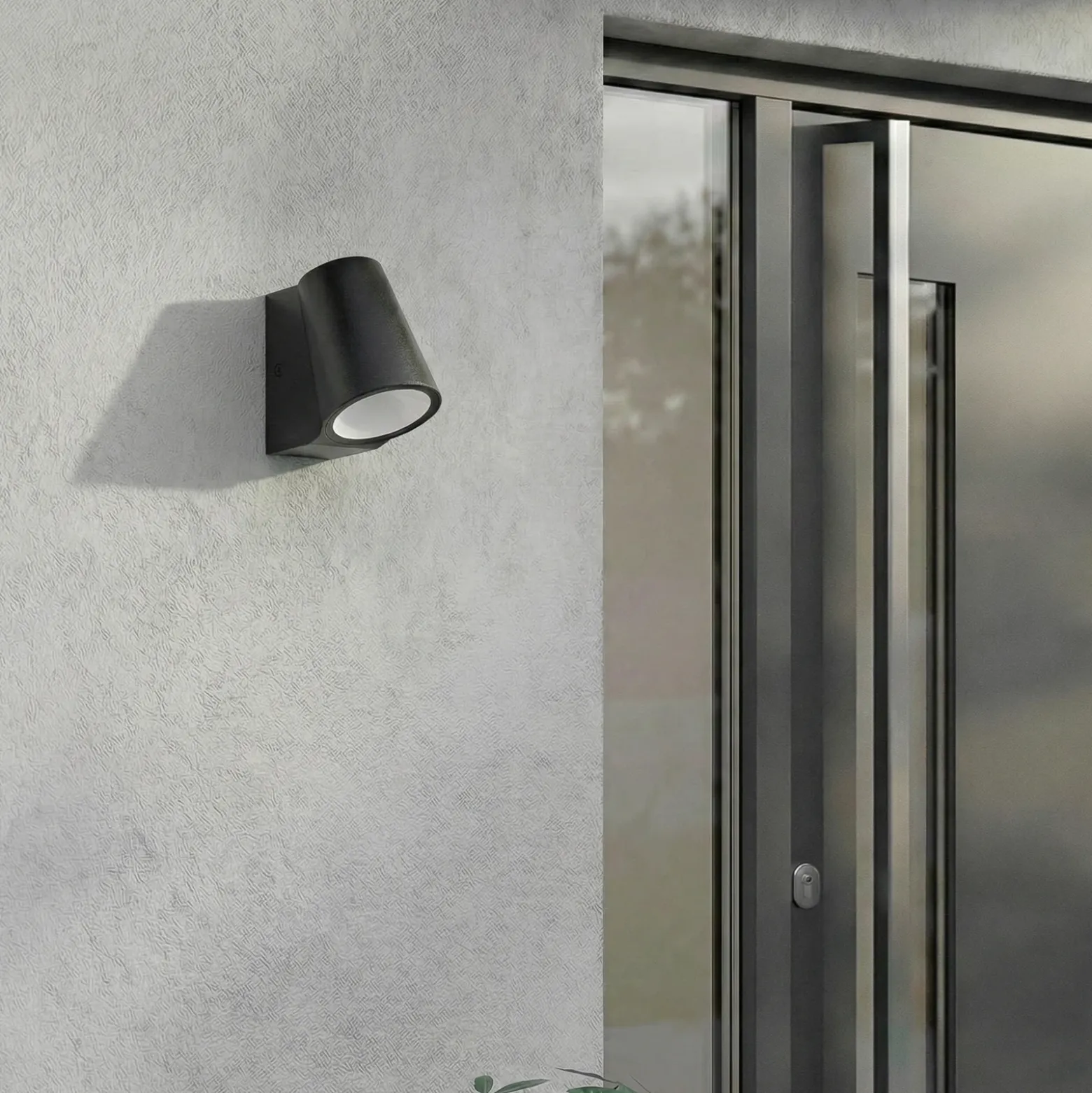 Aplique LED para exterior Illuvia de Lindby, negro mate, IP54
