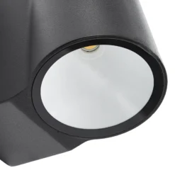 Aplique LED para exterior Illuvia de Lindby, negro mate, IP54