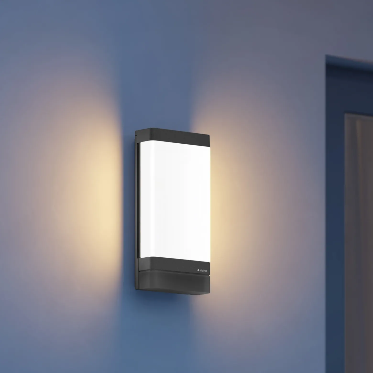 Aplique LED para exterior inteligente STEINEL L 271 DIGI C, color antracita,