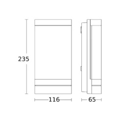 Aplique LED para exterior inteligente STEINEL L 271 DIGI C, color antracita,