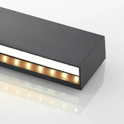 Aplique LED para exterior Jarte de Lindby, 24 cm, down, gris, IP65
