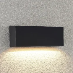Aplique LED para exterior Jarte de Lindby, 24 cm, down, gris, IP65