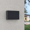 Aplique LED para exterior Jarte de Lindby, 20 cm, arriba/abajo, gris, IP65