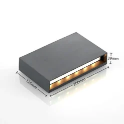 Aplique LED para exterior Jarte de Lindby, juego de 3, arriba/abajo, IP65