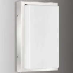 Aplique LED para exterior Julea, acero inoxidable, cristal