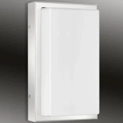 Aplique LED para exterior Julea, acero inoxidable, cristal, detector de