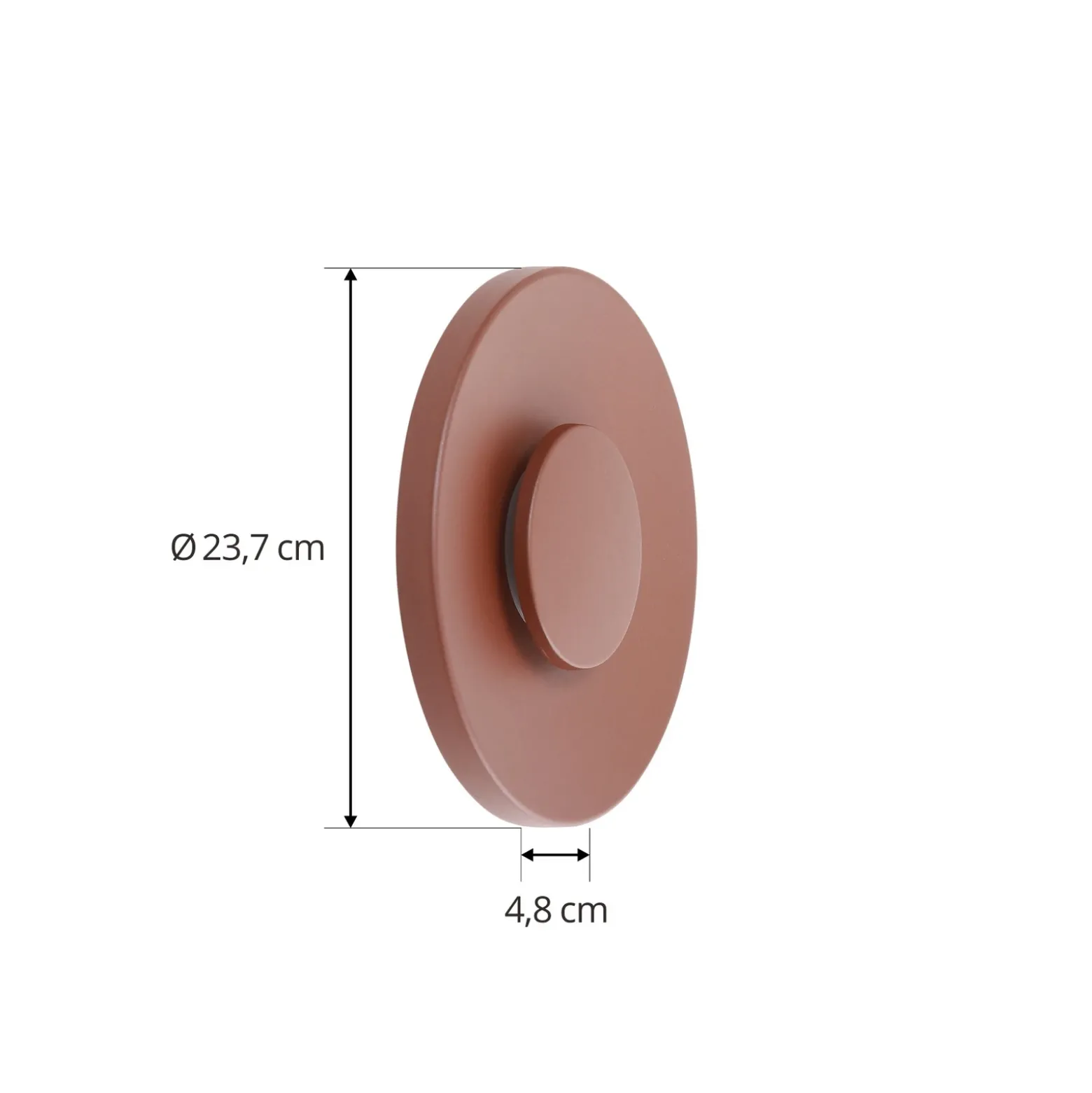 Aplique LED para exterior Kayana de Lucande, color óxido, aluminio, 24 cm
