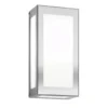 Aplique LED para exterior Kina, acero inoxidable, cristal, 2700K