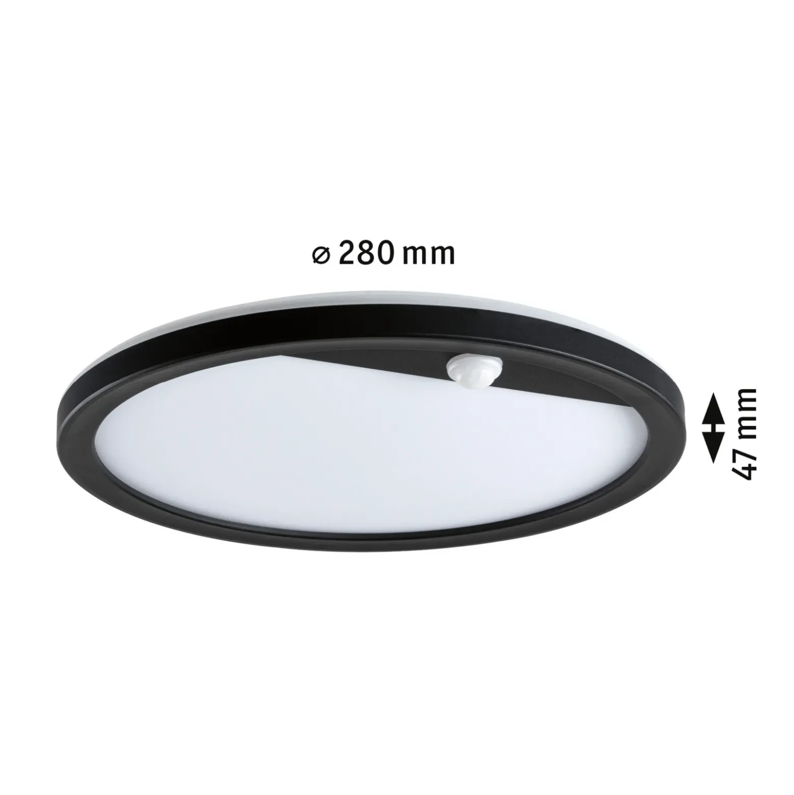 Aplique LED para exterior Lamina de Paulmann, negro, sensor, IP44