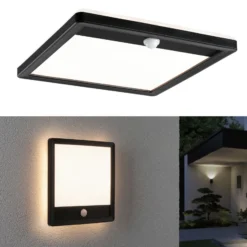 Aplique LED para exterior Lamina de Paulmann, negro, sensor, IP44