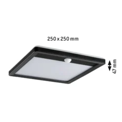 Aplique LED para exterior Lamina de Paulmann, negro, sensor, IP44
