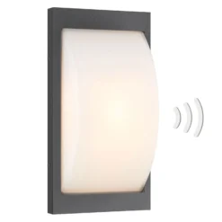 Aplique LED para exterior 069LEDSEN, grafito, sensor