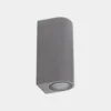 Aplique LED para exterior LEDS-C4 Eko Double, gris, ancho 7 cm, aluminio