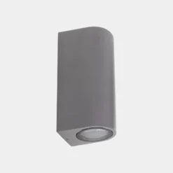 Aplique LED para exterior LEDS-C4 Eko Double, gris, ancho 7 cm, aluminio