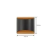 Aplique LED para exterior Lenore de Lindby, negro, metal, 13,5 cm