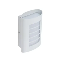 Aplique LED para exterior Lindby «Ismael», blanco, aluminio, altura 26,8 cm