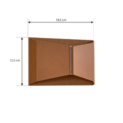 Aplique LED para exterior Lindby Anlira, marrón, Up & down, IP65