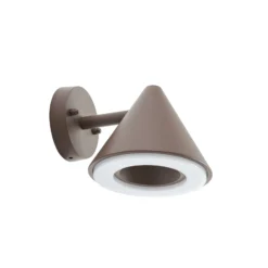 Aplique LED para exterior Lindby Soran, marrón, metal, IP44