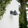 Aplique LED para exterior Lindby Soran, negra, metal, IP44