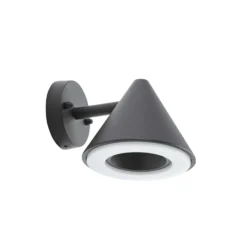 Aplique LED para exterior Lindby Soran, negra, metal, IP44