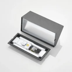 Aplique LED para exterior Lindby Malim, 25 cm, antracita, IP65