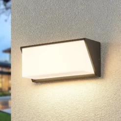 Aplique LED para exterior Lindby Malim, 25 cm, antracita, IP65