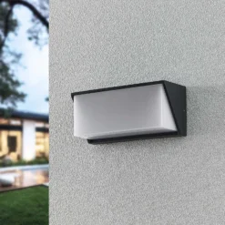 Aplique LED para exterior Lindby Malim, 25 cm, antracita, IP65
