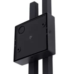 Aplique LED para exterior Lindby Abelia, negro, aluminio, acero inoxidable