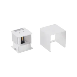 Aplique LED para exterior Lindby Nivar, angular, blanca, 10 cm, IP54