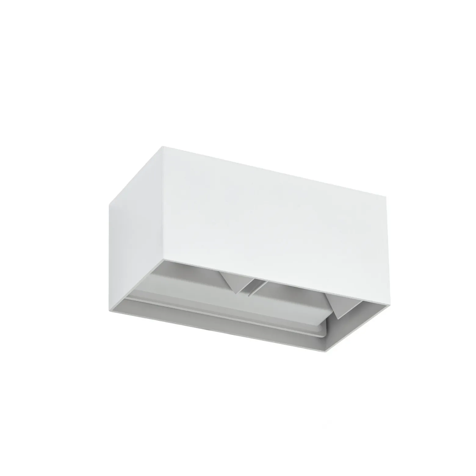 Aplique LED para exterior Lindby Nivar, angular, blanca, 20 cm, IP54