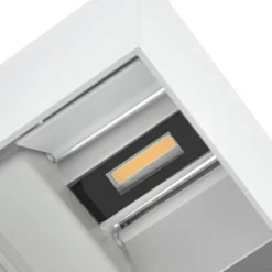 Aplique LED para exterior Lindby Nivar, angular, blanca, 20 cm, IP54