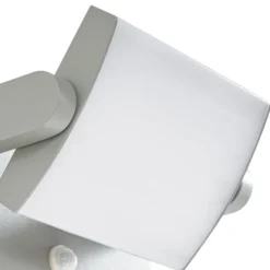 Aplique LED para exterior Lindby Sherin, gris claro, orientable, con sensor