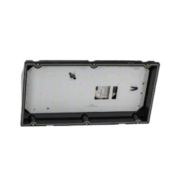 Aplique LED para exterior Lindby Abby, sensor, IP65, gris oscuro