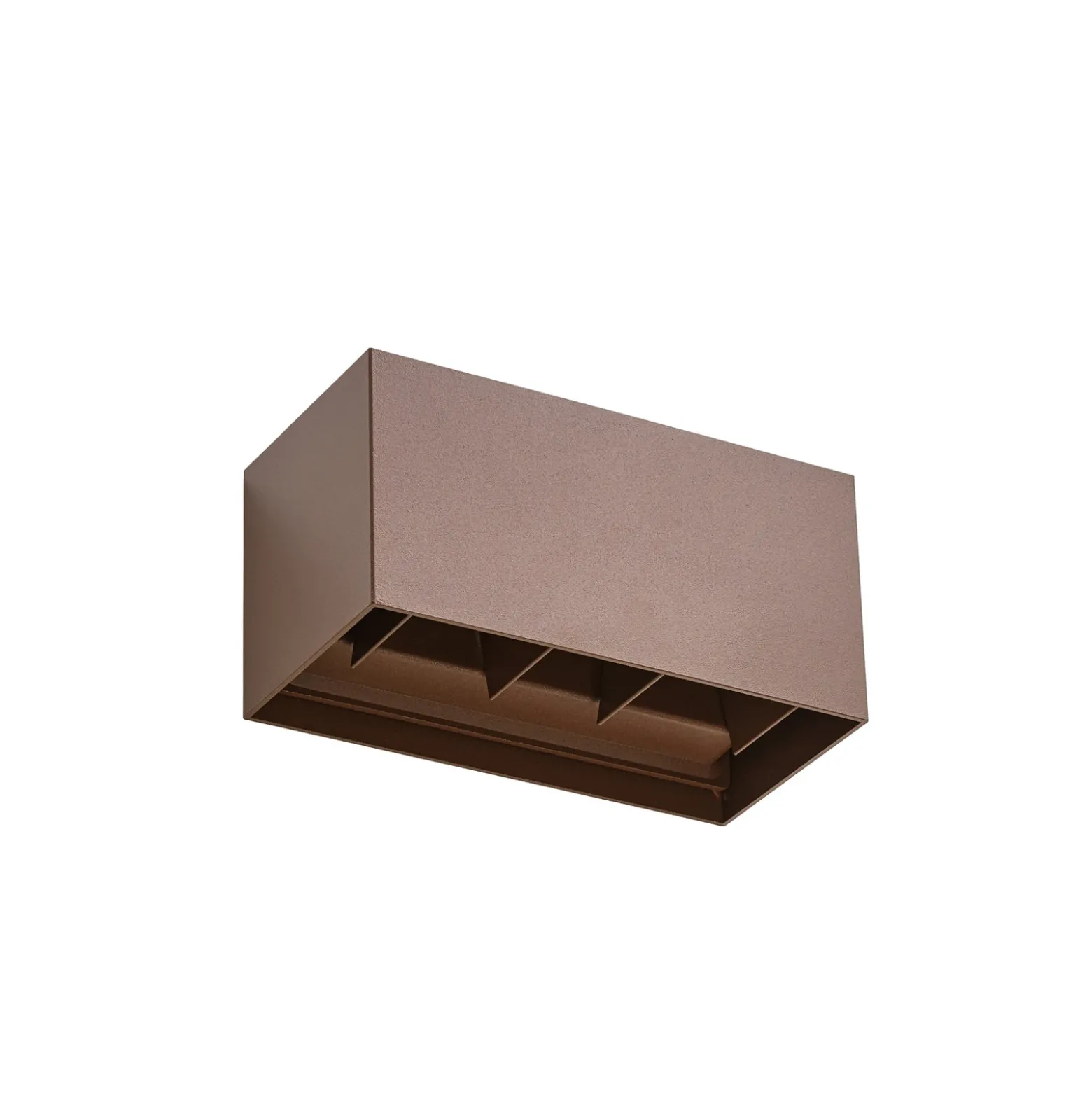 Aplique LED para exterior Lindby Nivar, angular, color óxido, 20 cm, IP54