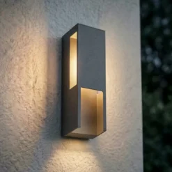 Aplique LED para exterior Lindby Enyra, negro, 27 cm, IP65