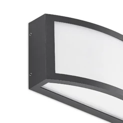 Aplique LED para exterior Lindby Jakari, angular, blanco