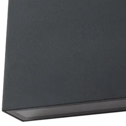 Aplique LED para exterior Lindby Jarte, negra, metal, 17 cm, IP54