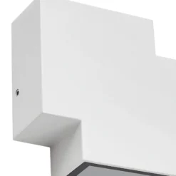 Aplique LED para exterior Lindby Fendir, blanco, aluminio, 10,5 cm
